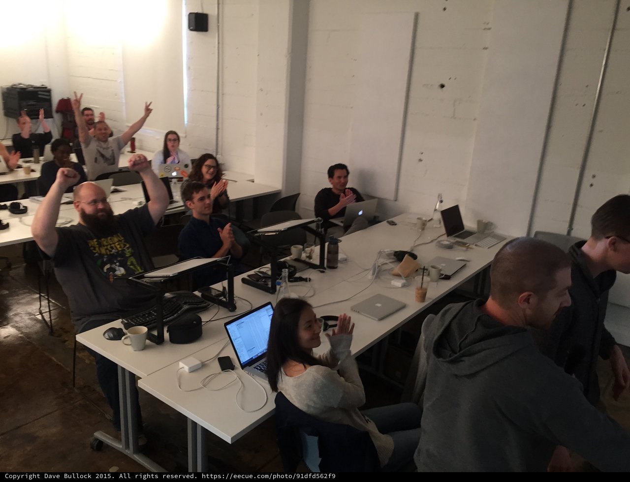 Team Celebrates Success at Hackathon or Startup Event