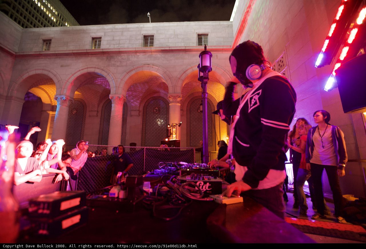 Urban DJ energizes the crowd