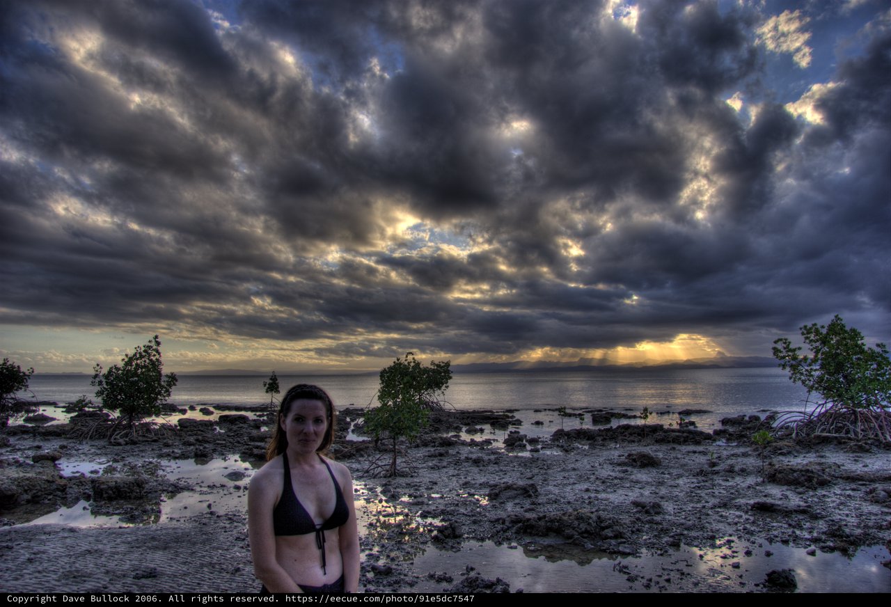 Storm Light Over Fiji Coastline at Dawn