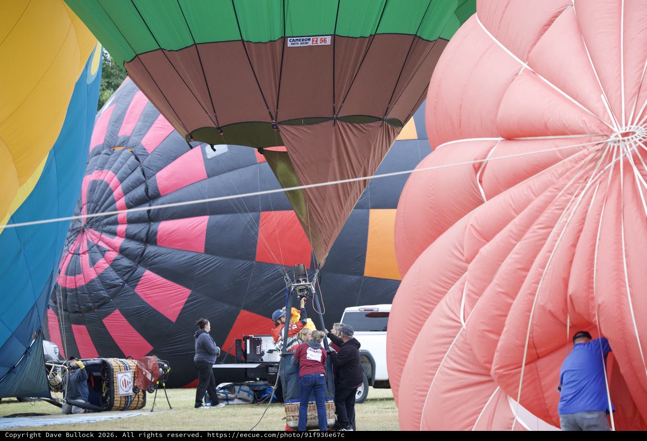 Ground Crews Inflate Balloons at Sonoma Classic