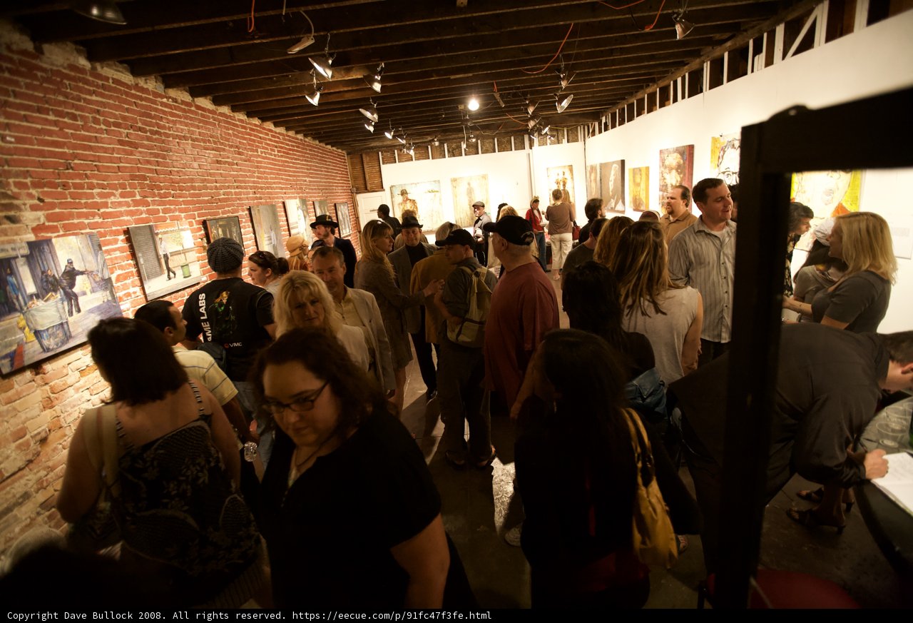 Art Gallery Crowd at the Restaurant