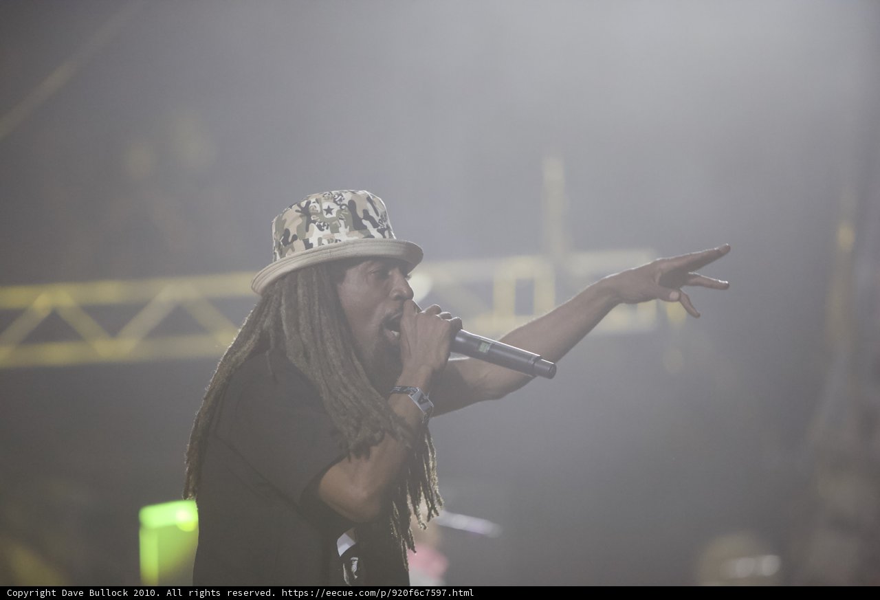 Dreadlocked Performer on Stage