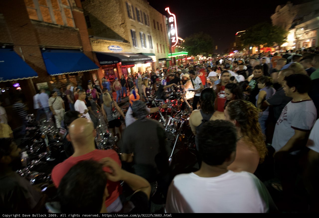 Nighttime Crowd in the City