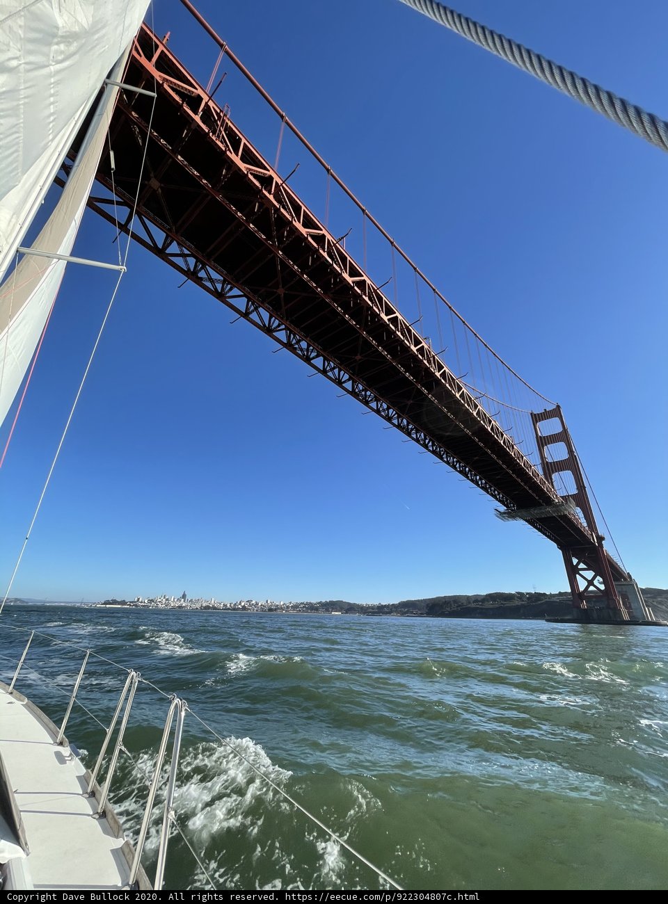 Sailing under the Golden Gate Bridge