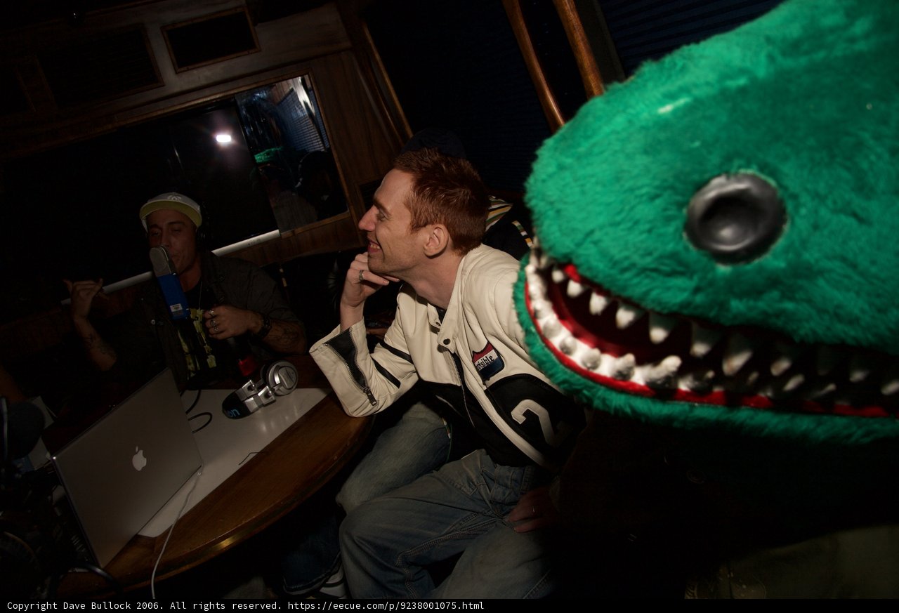 Chris Burkard with his beloved stuffed dinosaur