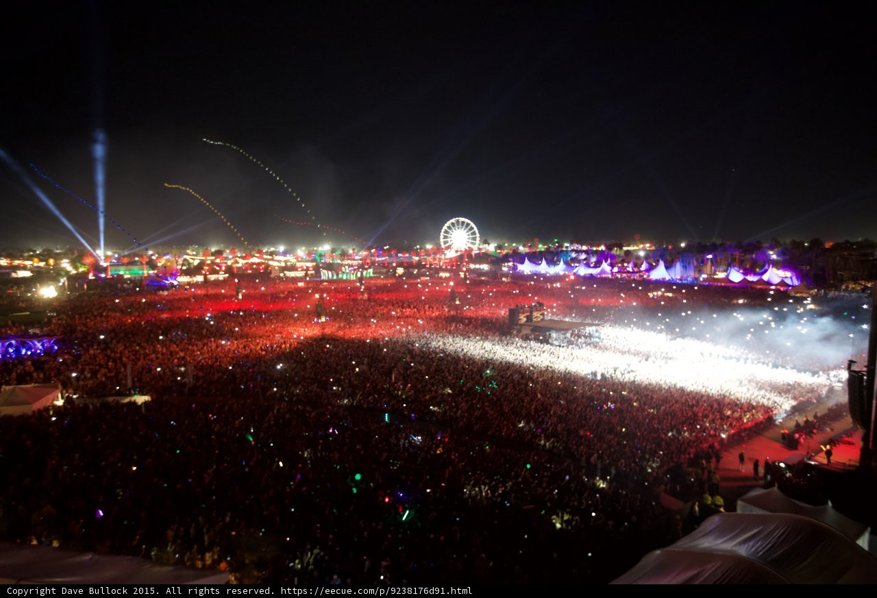 Illuminating Concert Crowd at Coachella
