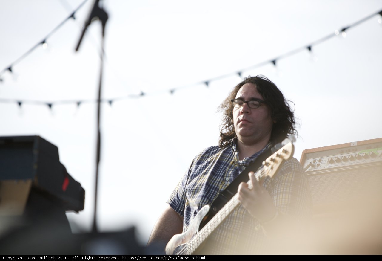 Jamming on stage with James McNew