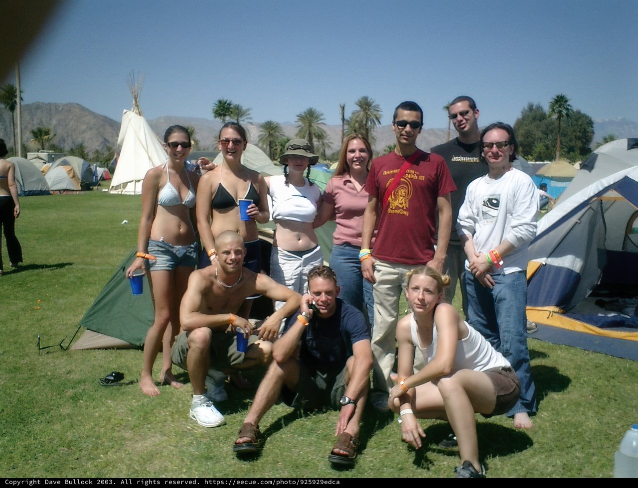 Friends Camping at Coachella