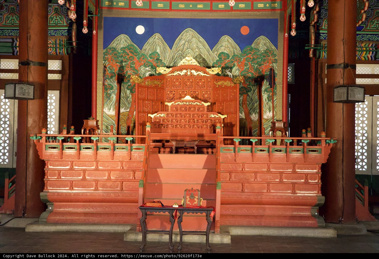 Majestic Korean Architecture: The Red-Orange Temple
