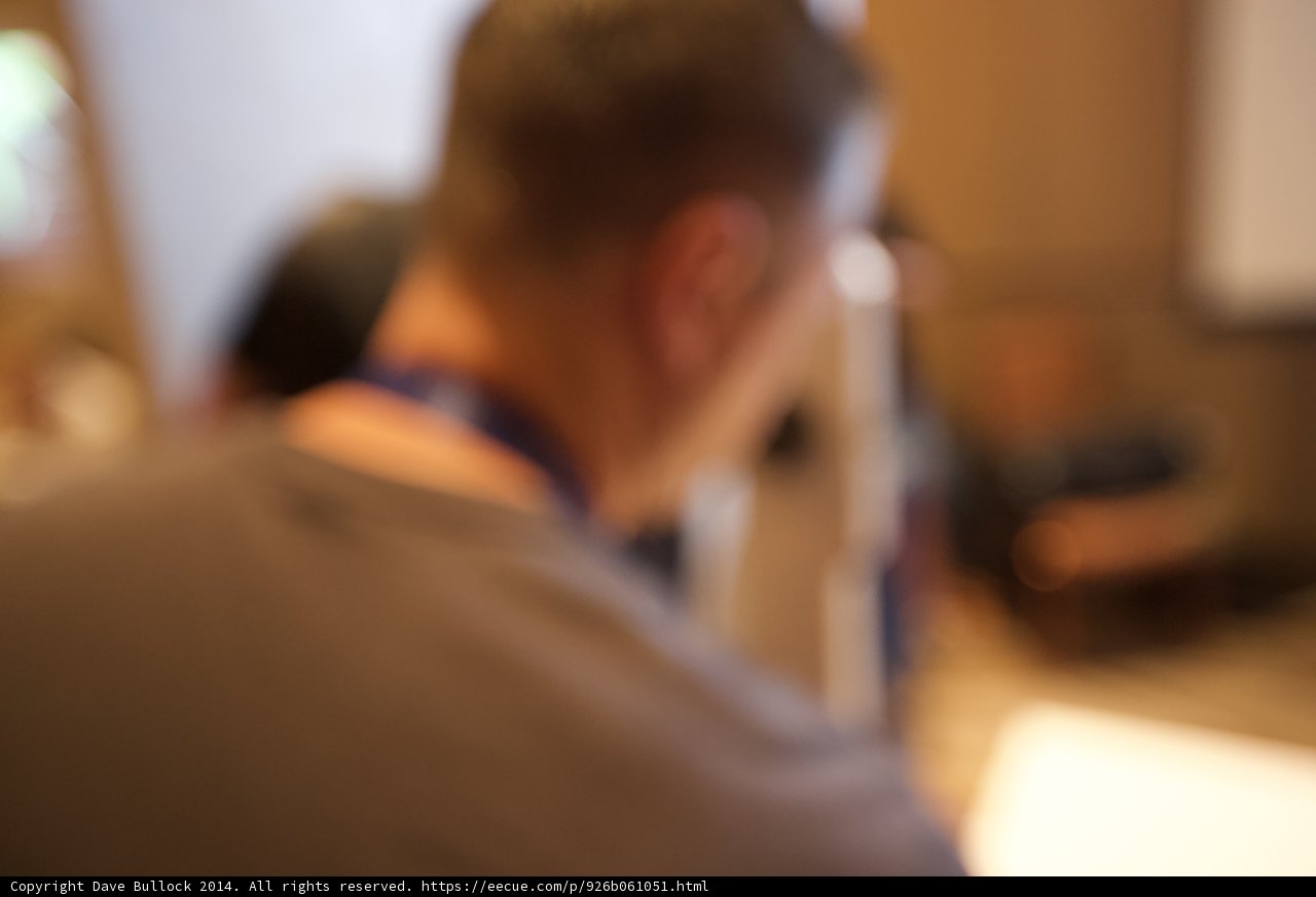 Blurred Man in a Computer Classroom