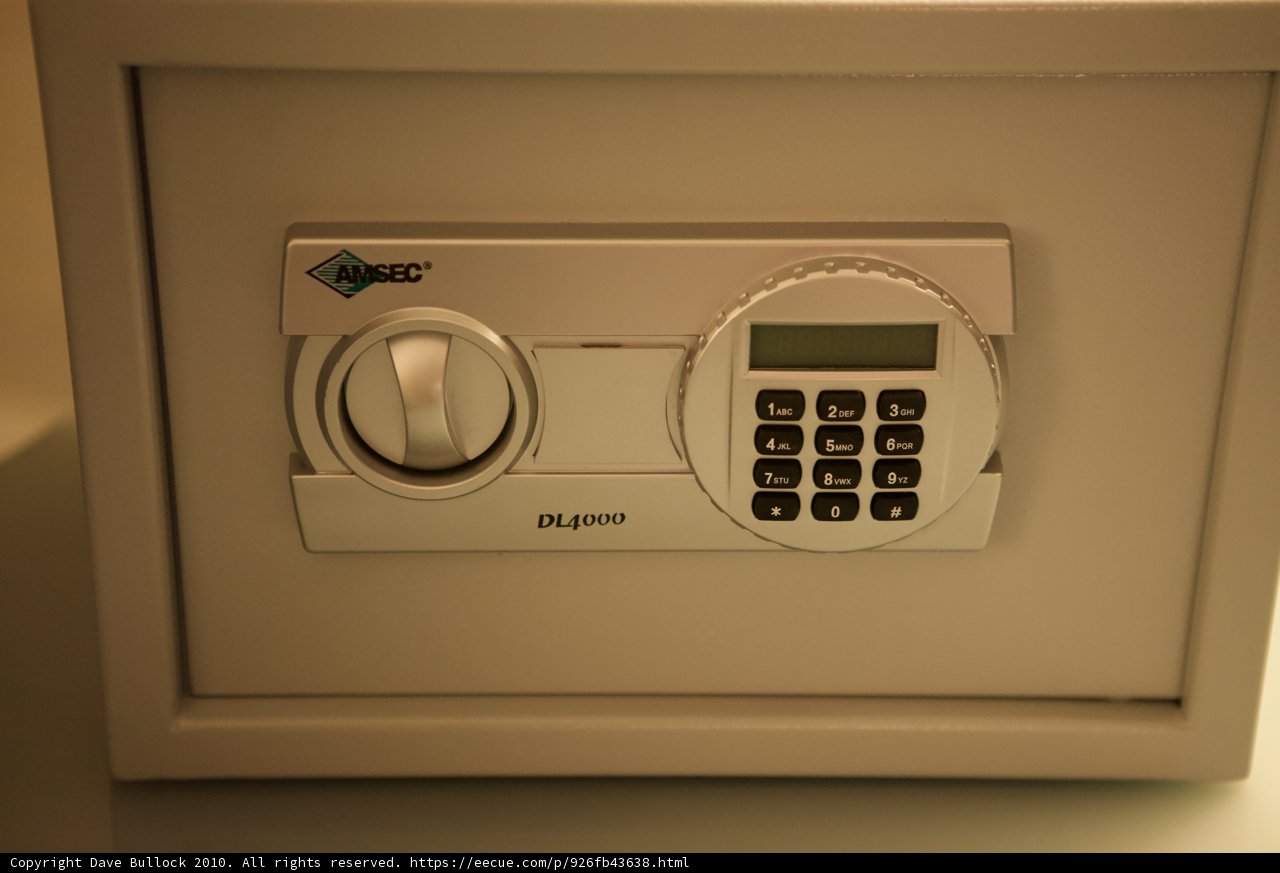White Safe Box with Keypad and Digital Display