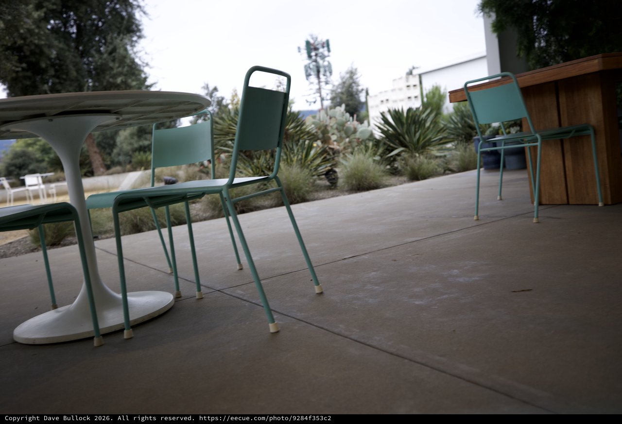 Modern Patio Dining Space with Desert Landscaping