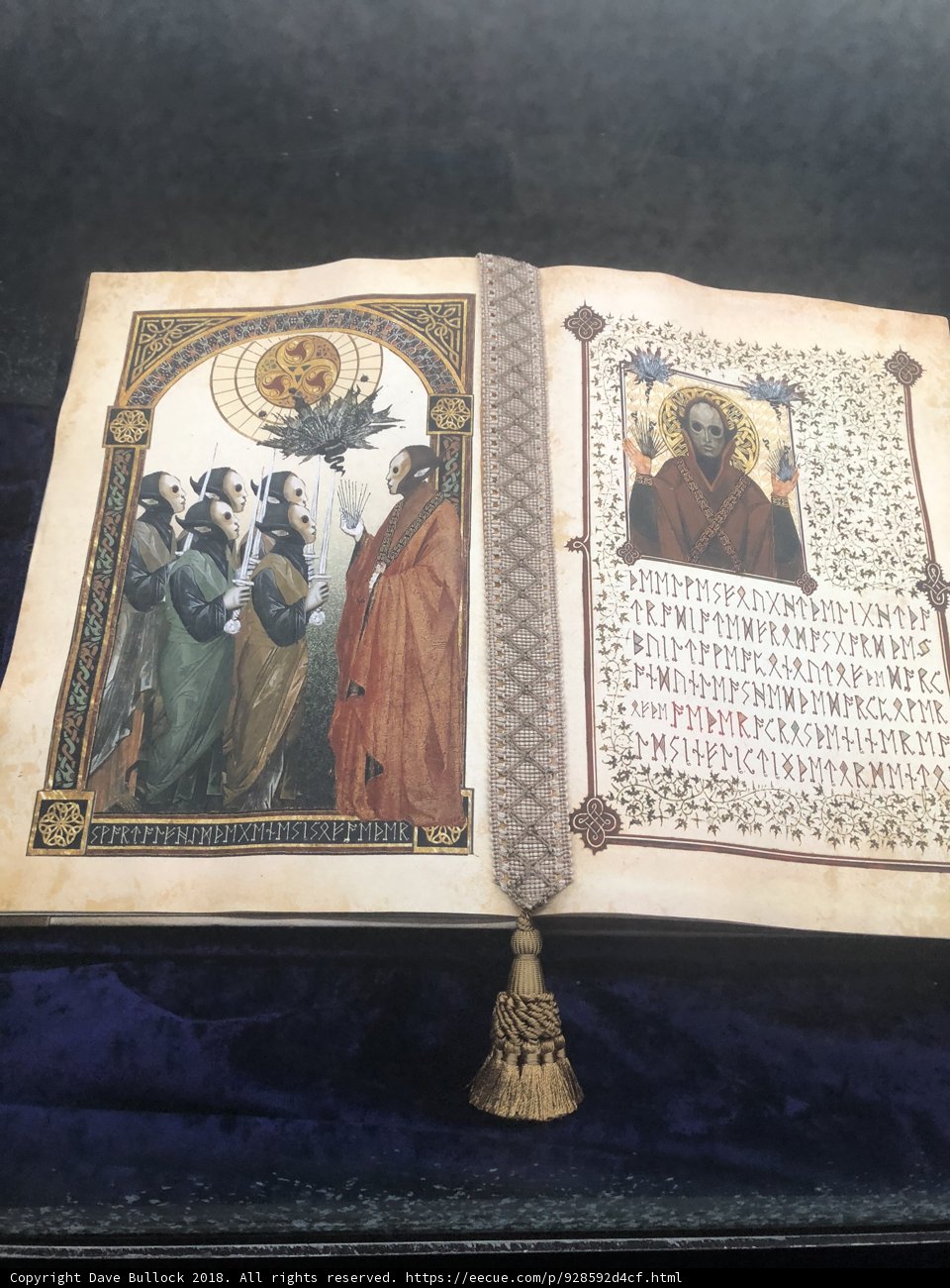 Open Book with Painting of Two People