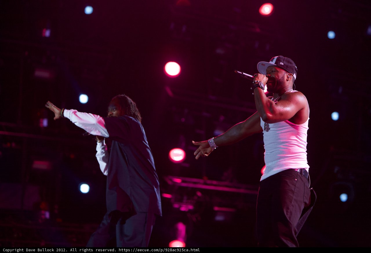 Snoop Dogg and friend on stage
