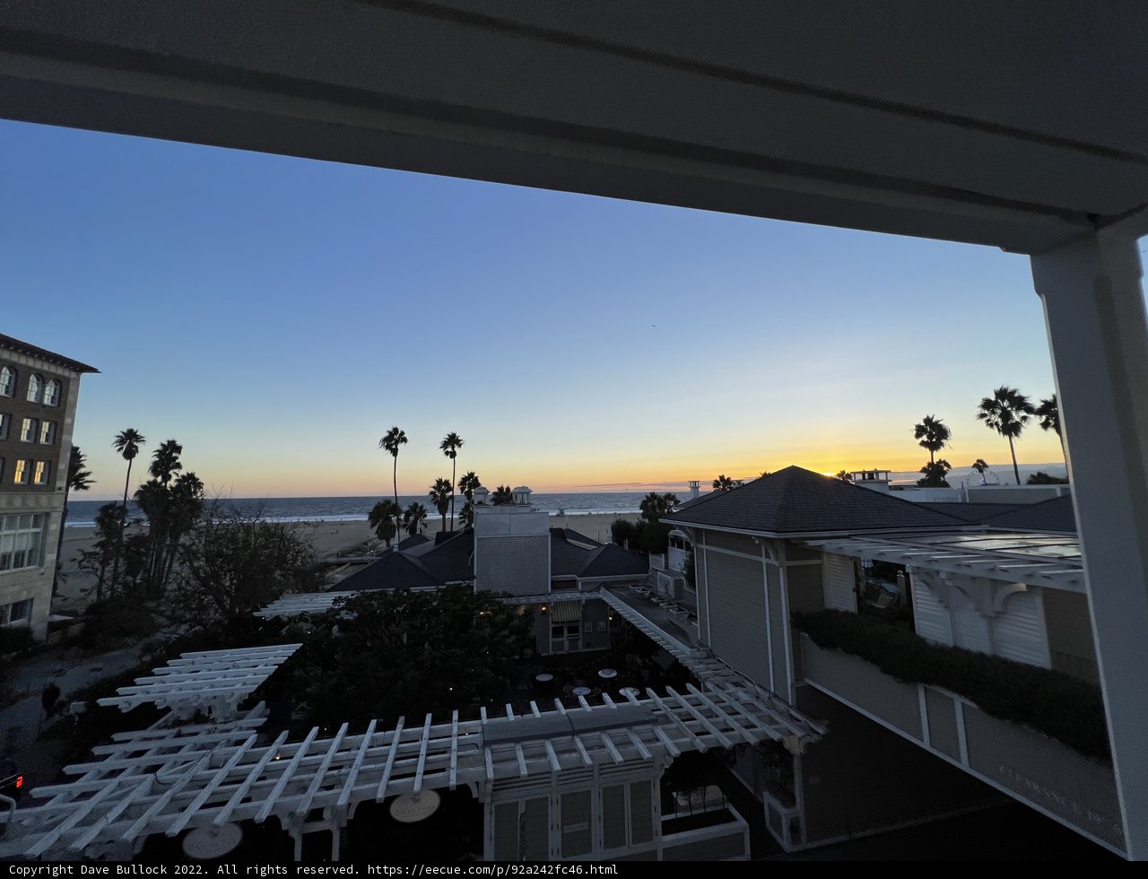 Ocean View from our Santa Monica Condo Balcony