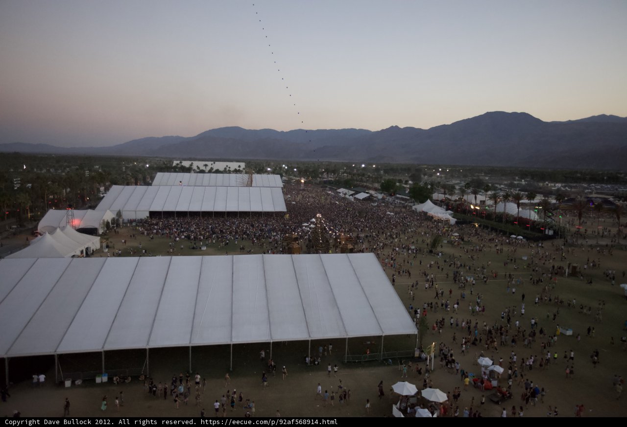 Coachella Crowd Enjoys Outdoor Concert