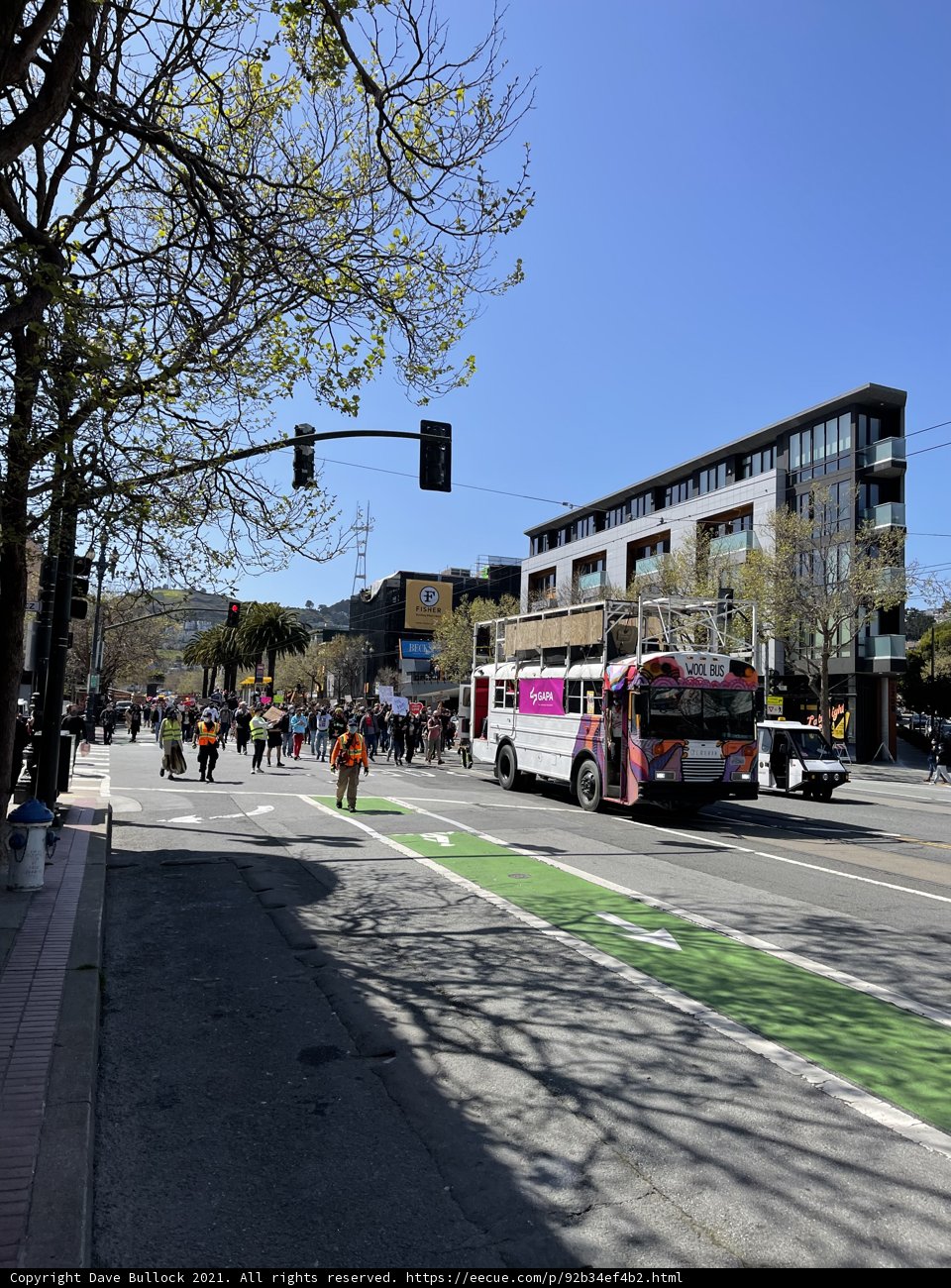 Urban commute on a sunny day