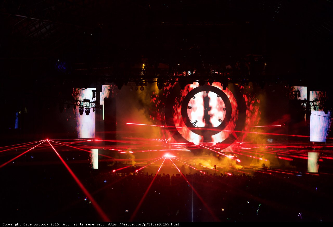 Red and White Light Spectacle at Coachella