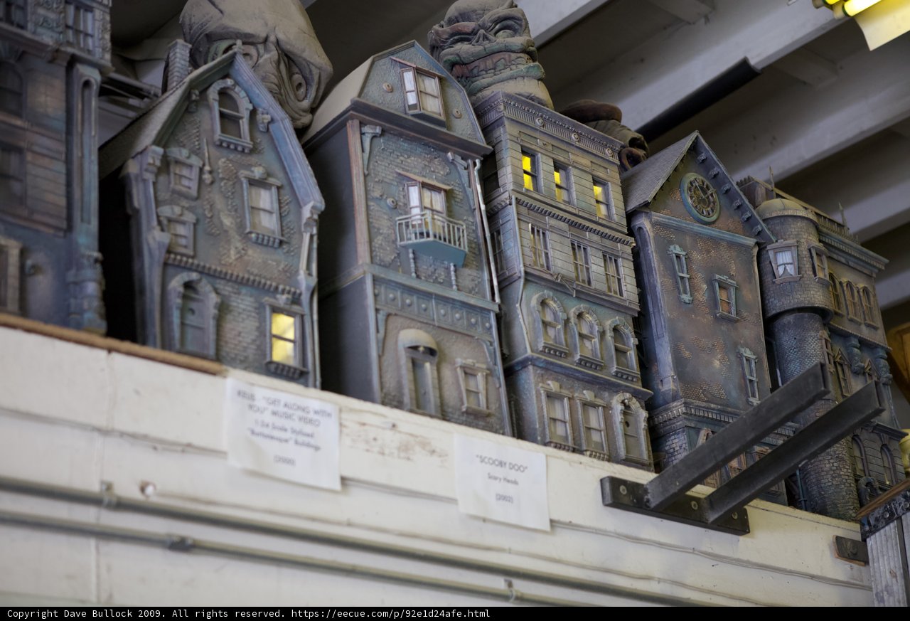Miniature Monastery Village in Warehouse