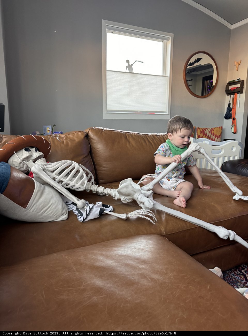 Halloween Fun with Baby Wesley on the Couch