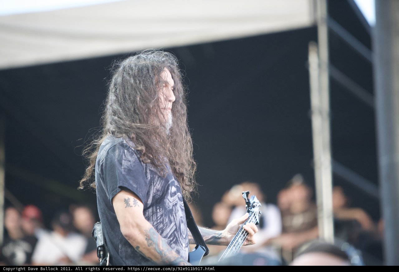 Tom Araya Rocking the Big Four Festival with his Guitar