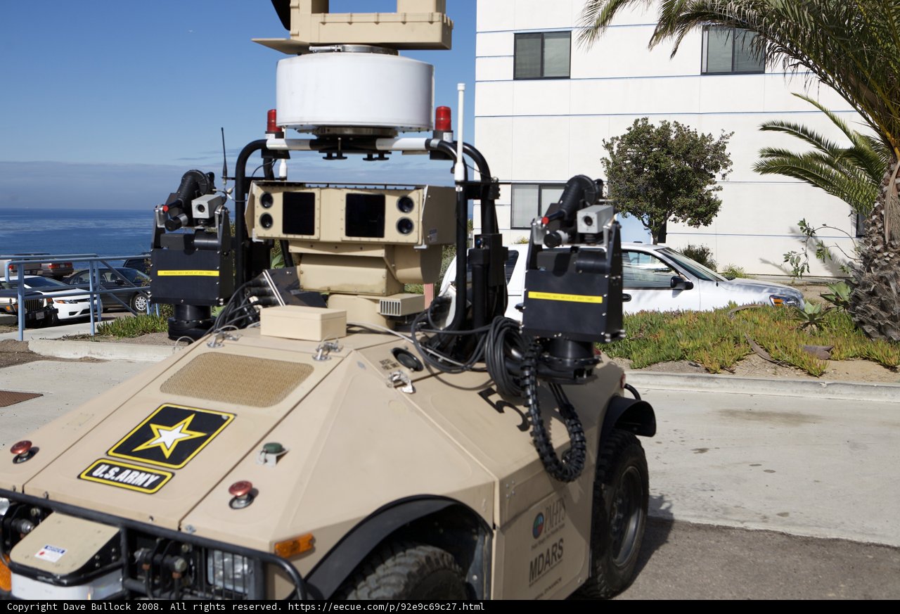 Military Vehicle Equipped with Camera