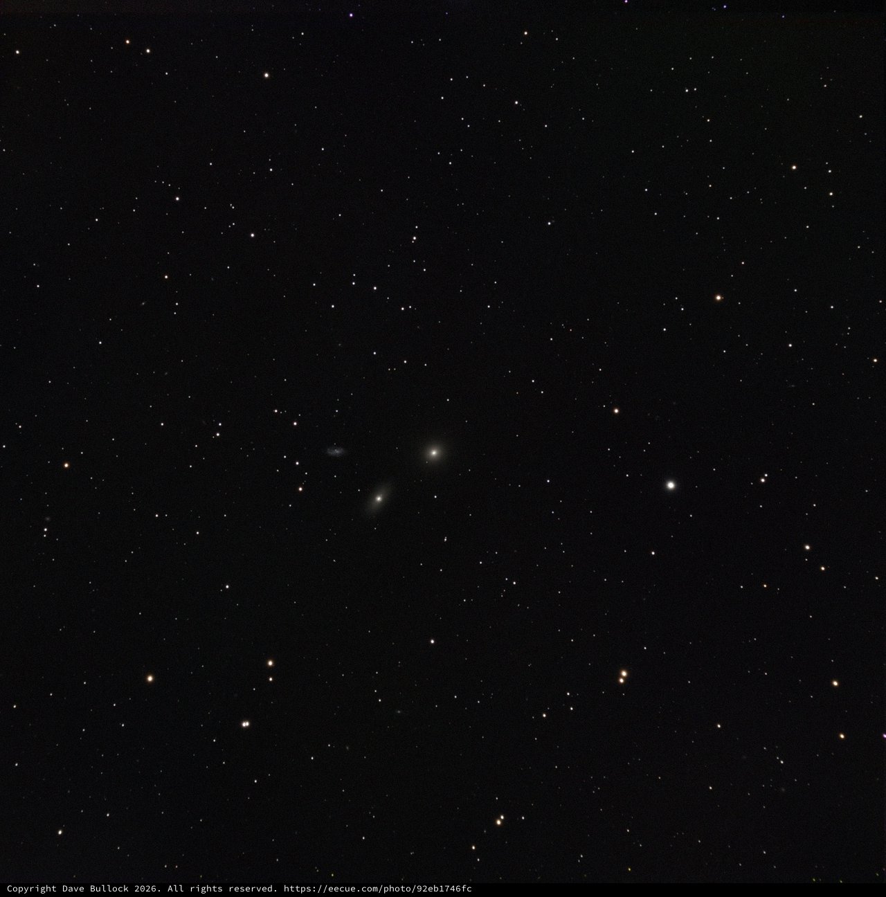 M105 Elliptical Galaxy with Companions in Leo