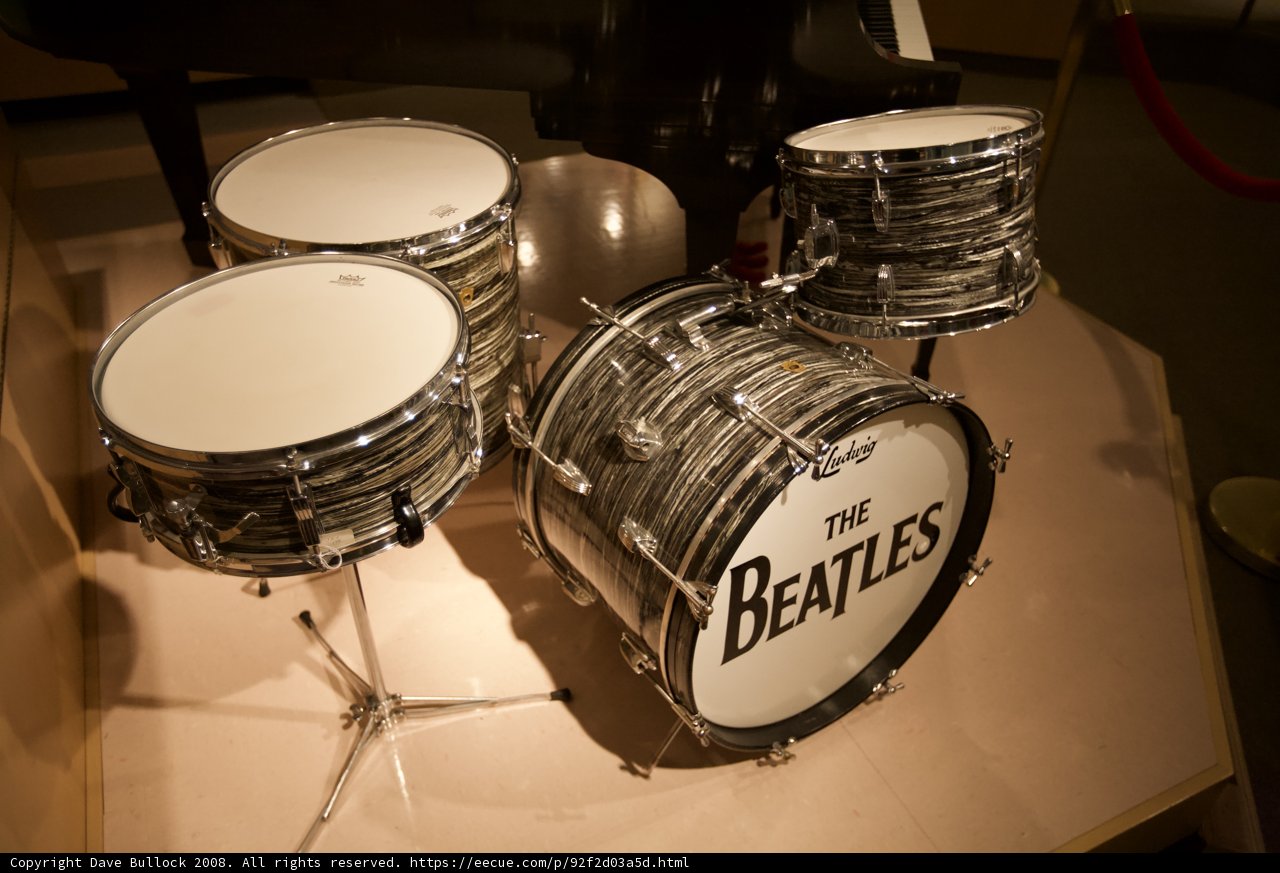 The Iconic Beatles Drum Set on Display at the Museum