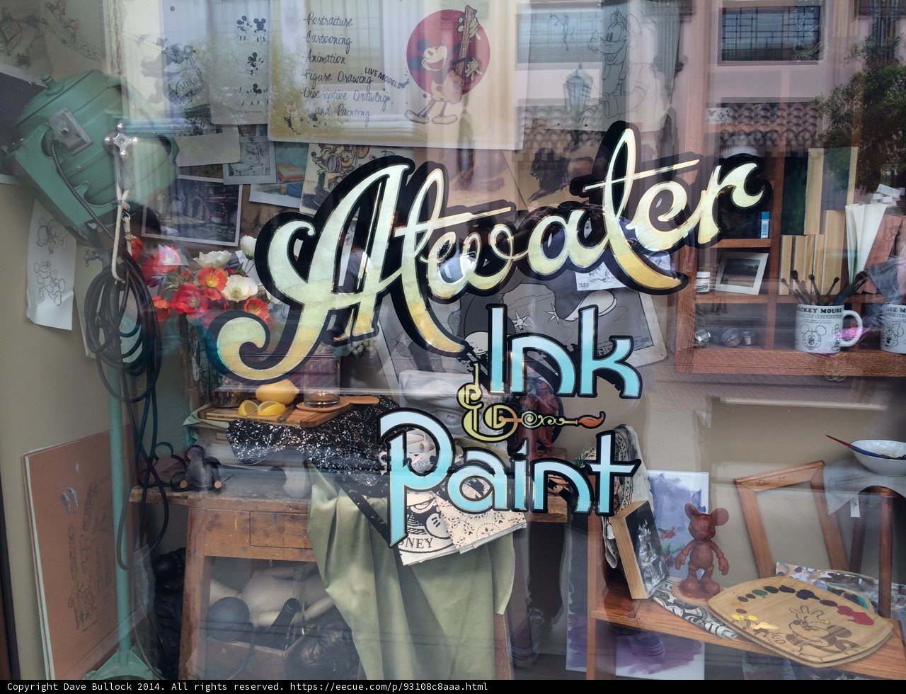 atcater ink paint window display