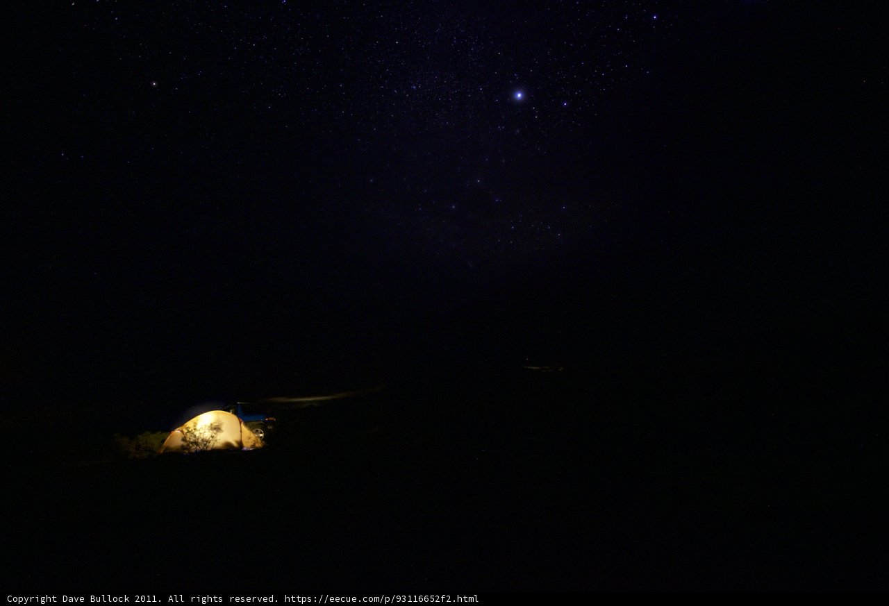 Camping under the Starry Night Sky