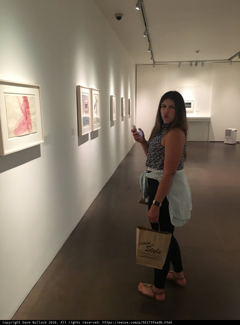 A Teen Girl Admires Art in the Georgia O'Keeffe Museum