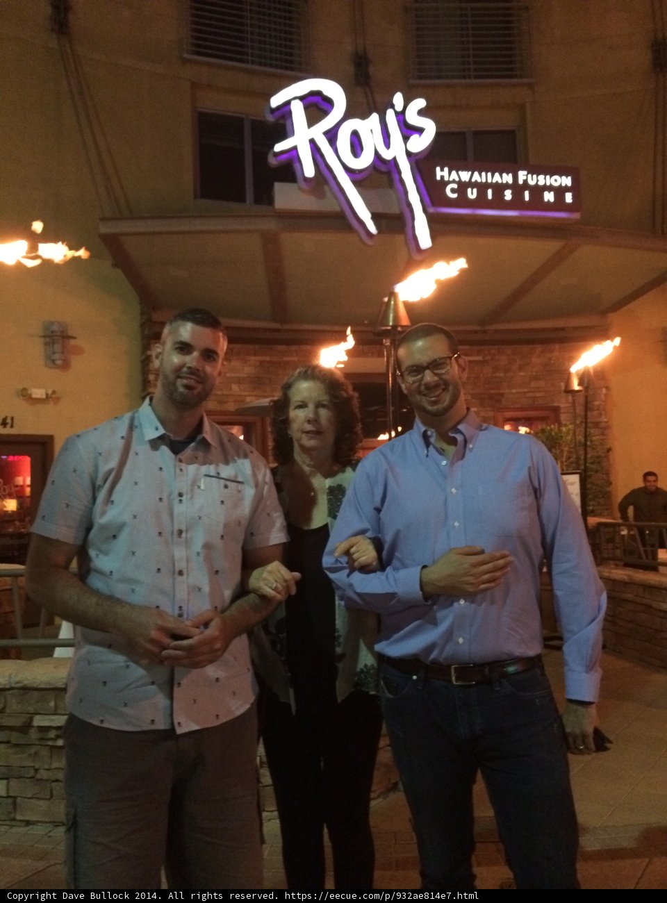 Three Friends Enjoying a Night Out at Roy's Restaurant