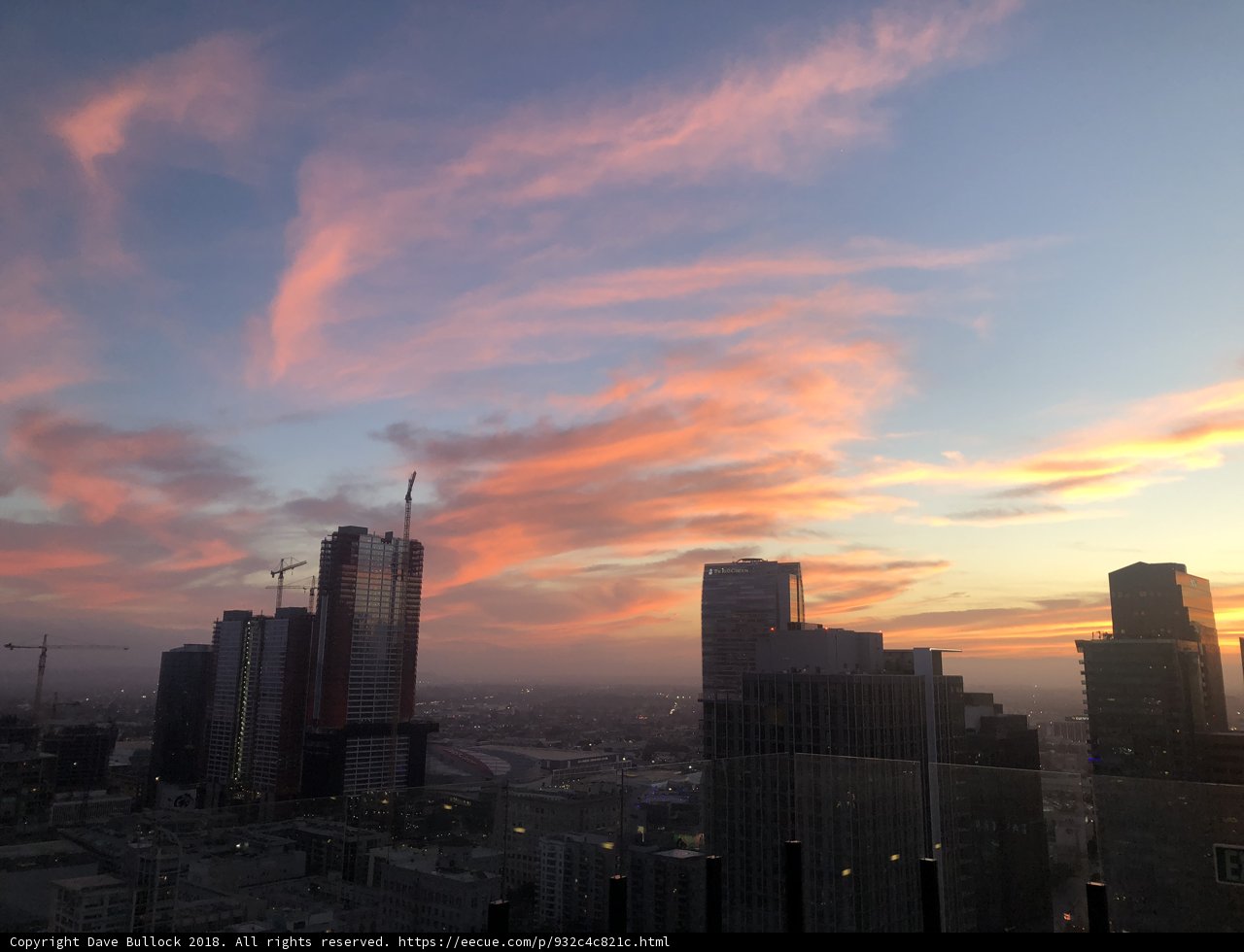 Golden Sunset over Downtown Los Angeles