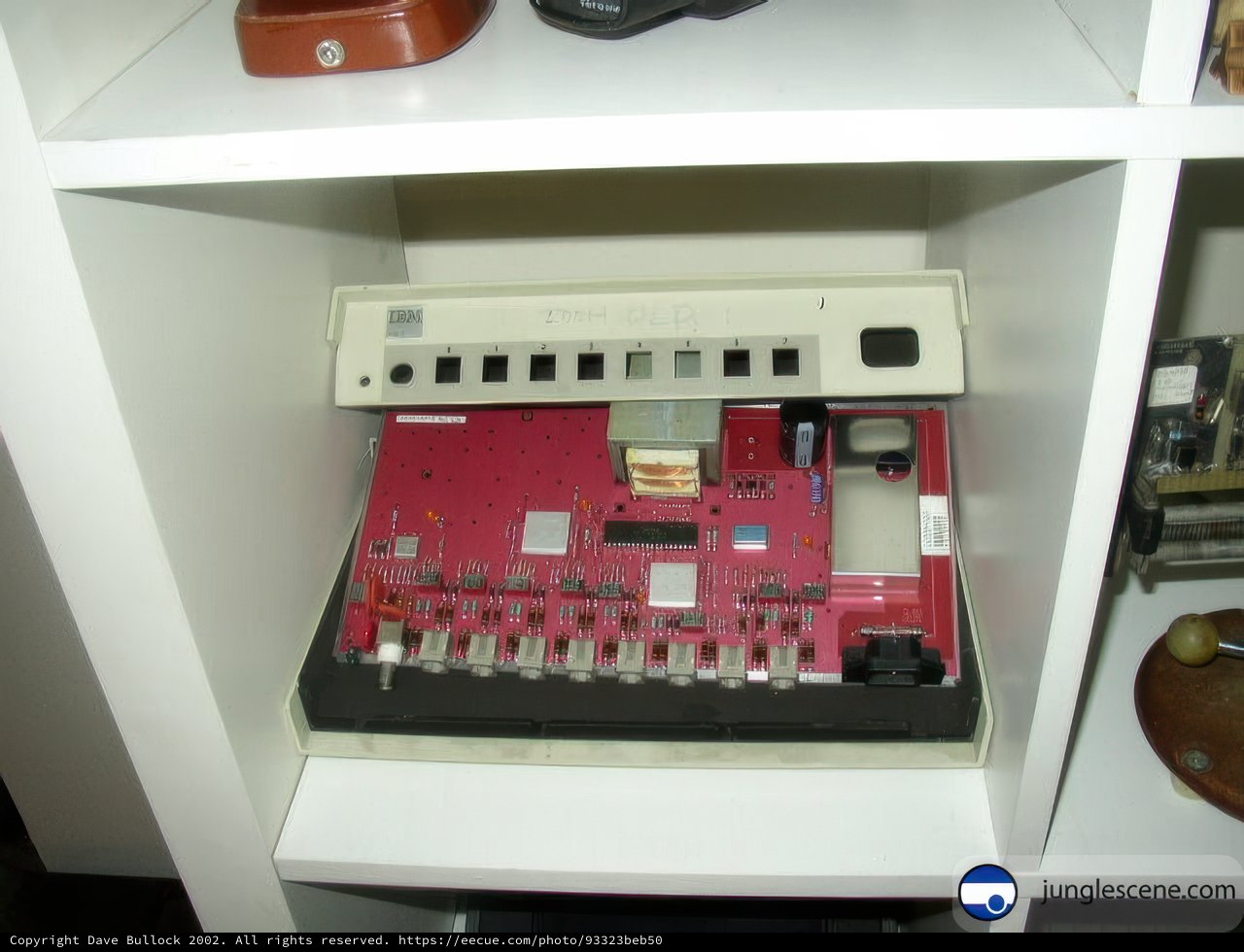 Showcasing computer and electronic hardware in a stylish cupboard