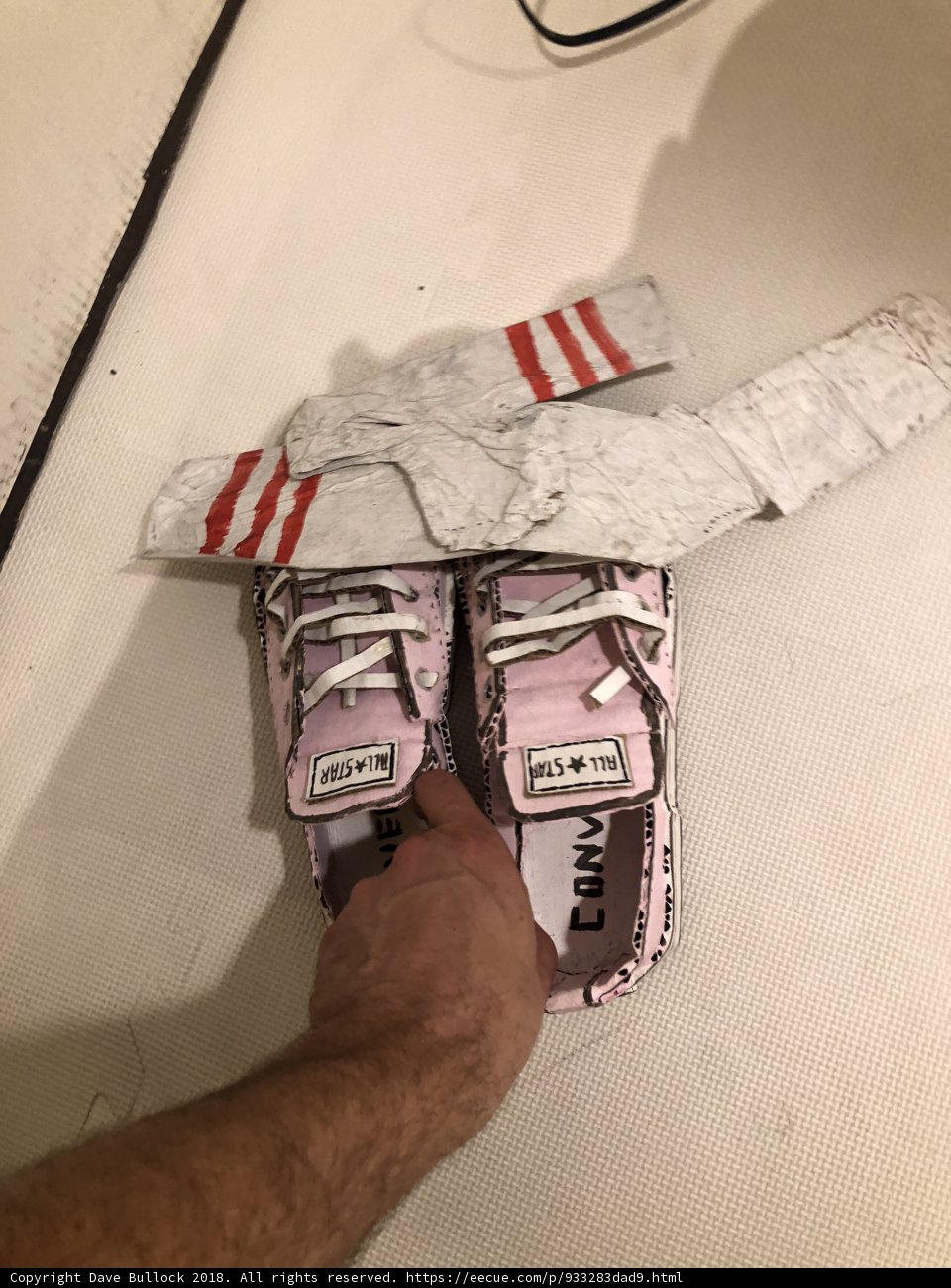 Pink Sneakers with Stripes