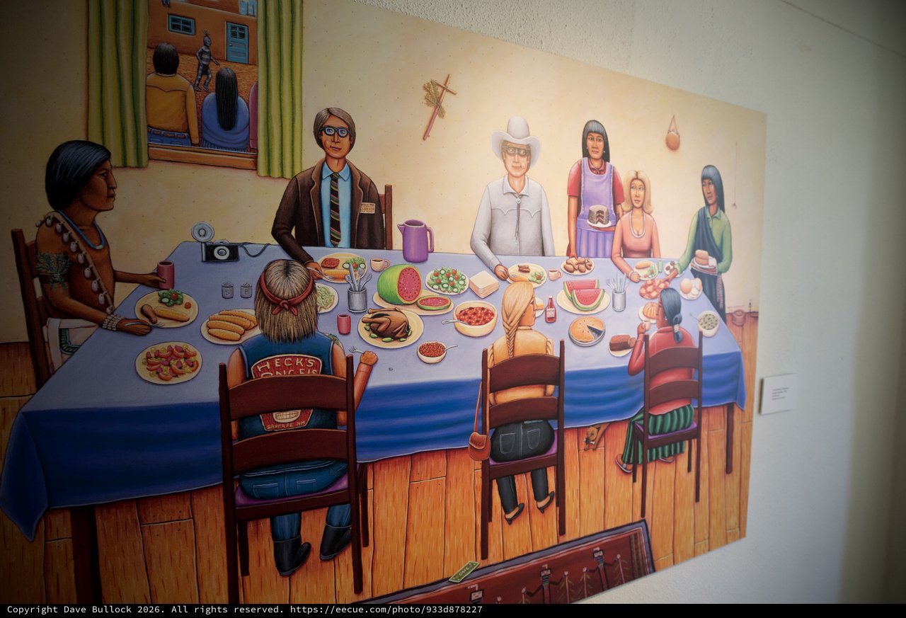 Diverse Community Gathering Mural in Santa Fe