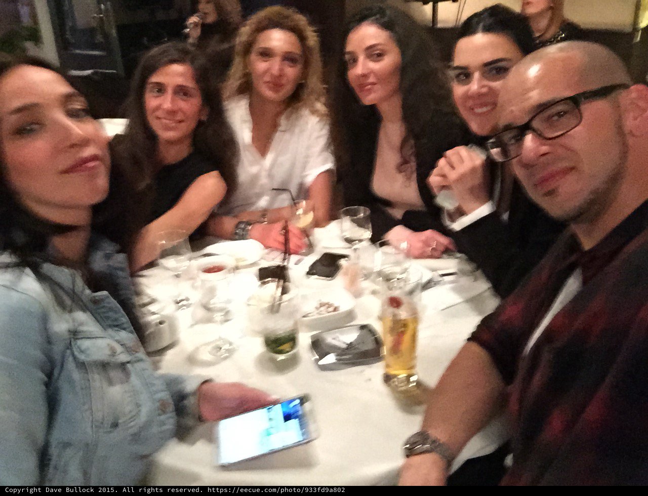 Friends Gathered for a Lively Restaurant Dinner Night