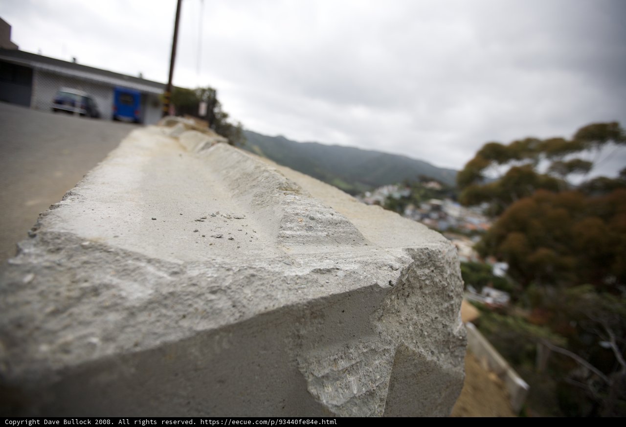 Concrete Wall with Majestic Mountain View