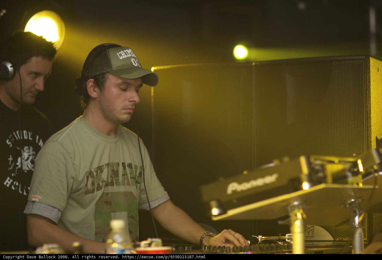 Green Shirted Deejay Rocks the Stage