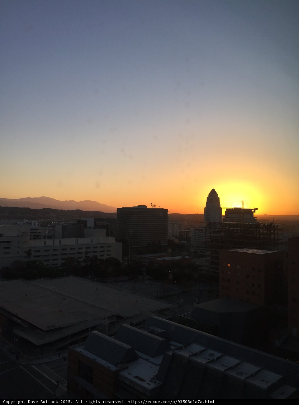 Golden Sunrise Over Downtown Los Angeles