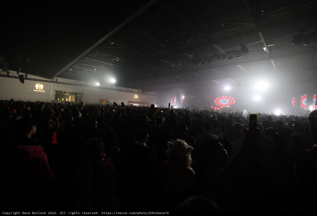 Massive Indoor Crowd Engulfed in Stage Fog at Wobbleland