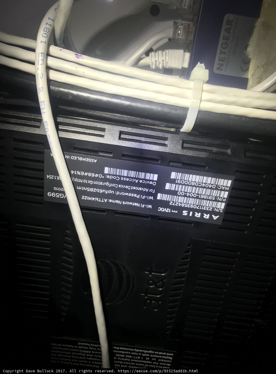 Tangled Wires behind the TV