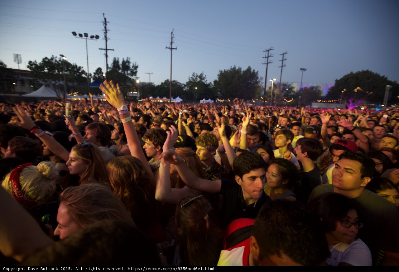 Crowd Yellow Lighting Hands Up