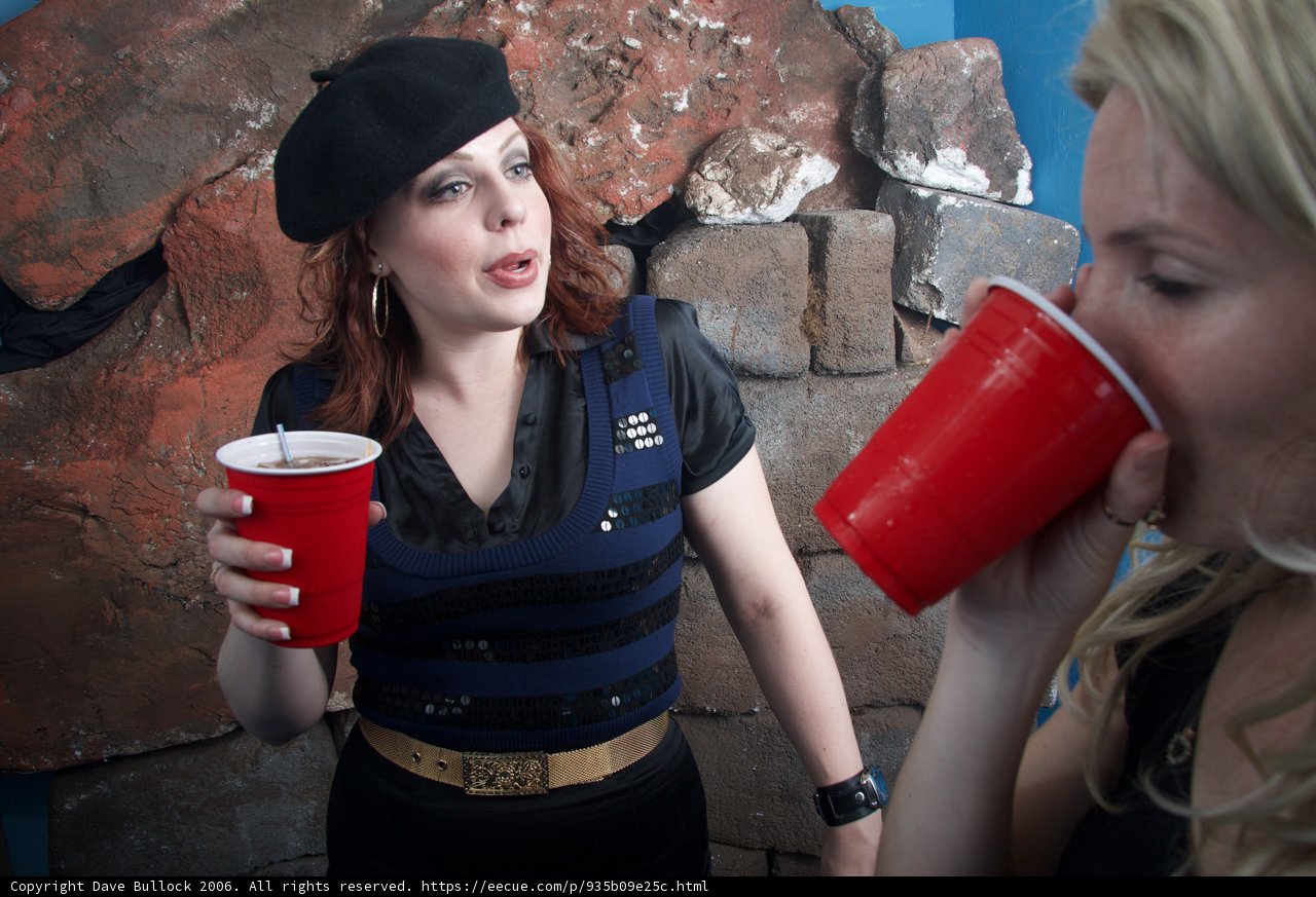 Halloween Partygoer Sips Spooky Sips