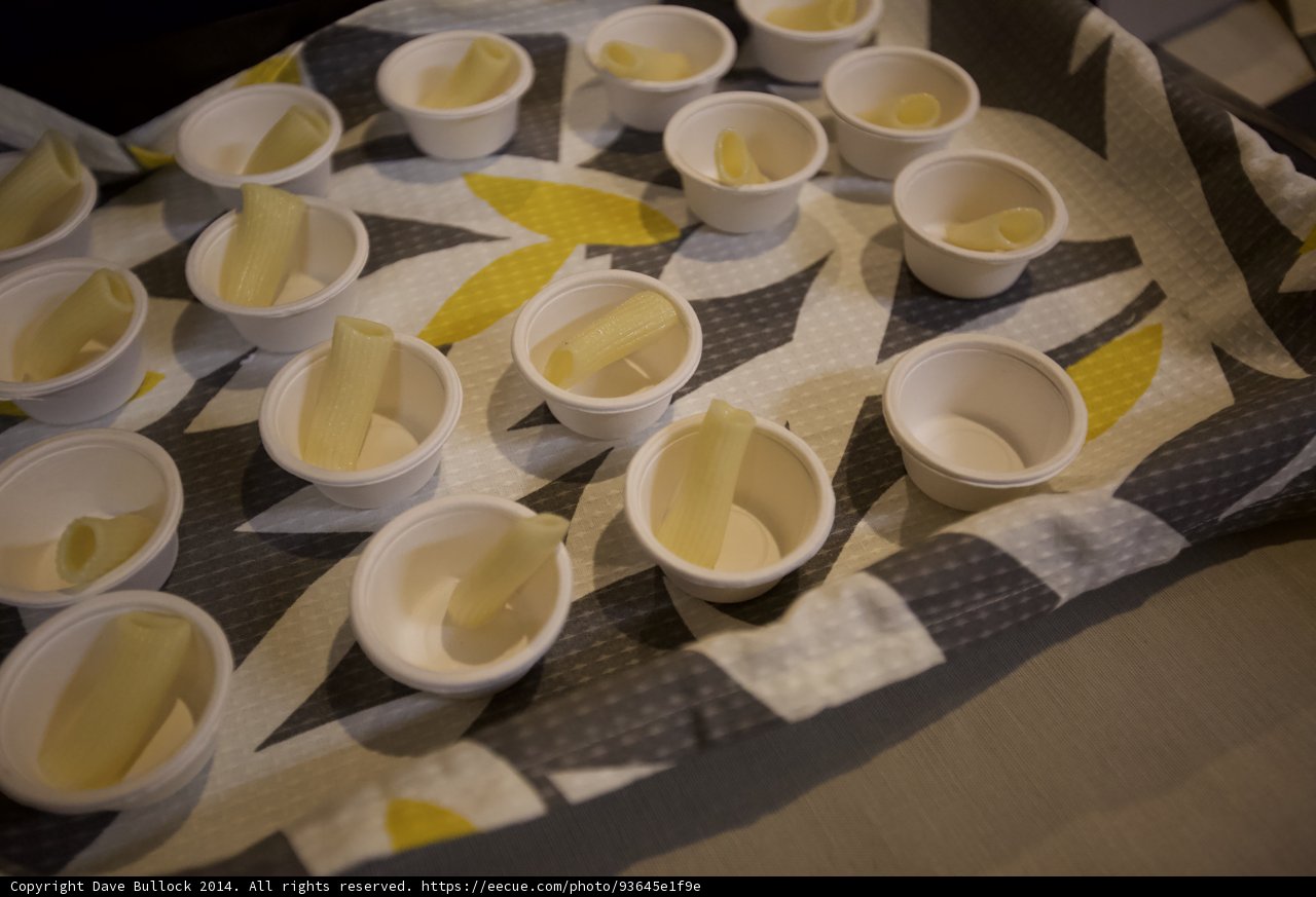 Cheese-topped Cups on a Tray