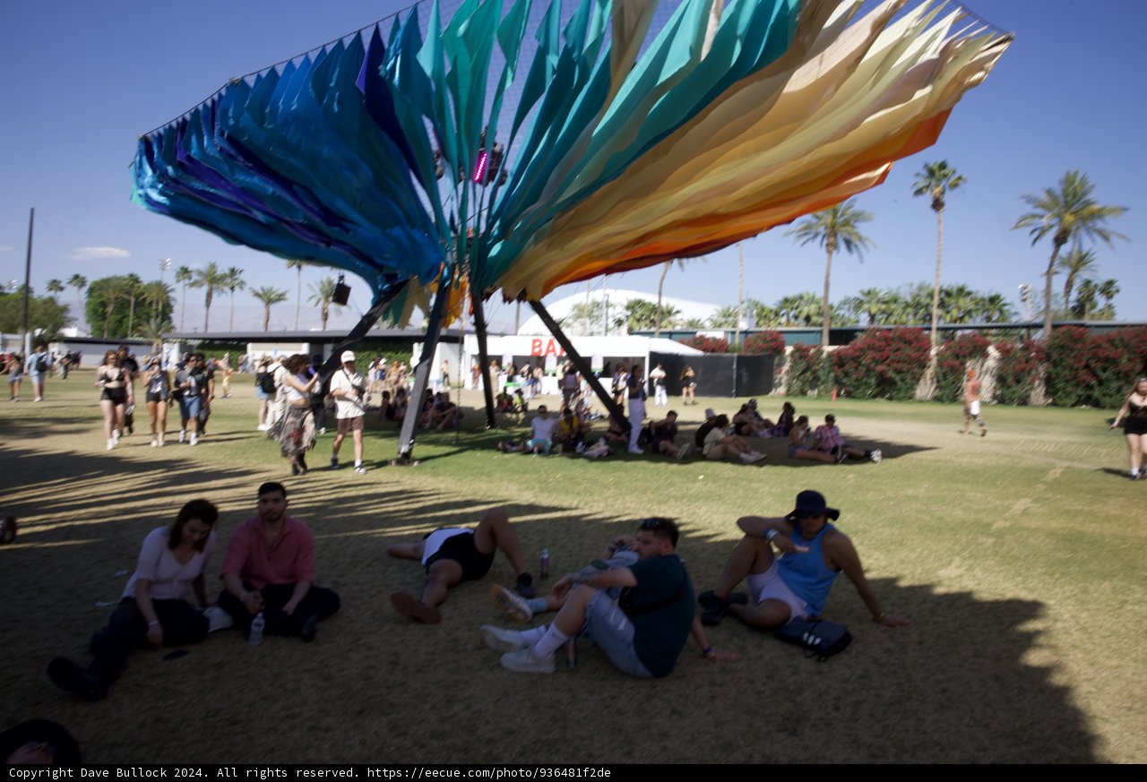Colorful Canopy and Festival Vibes at Coachella 2024