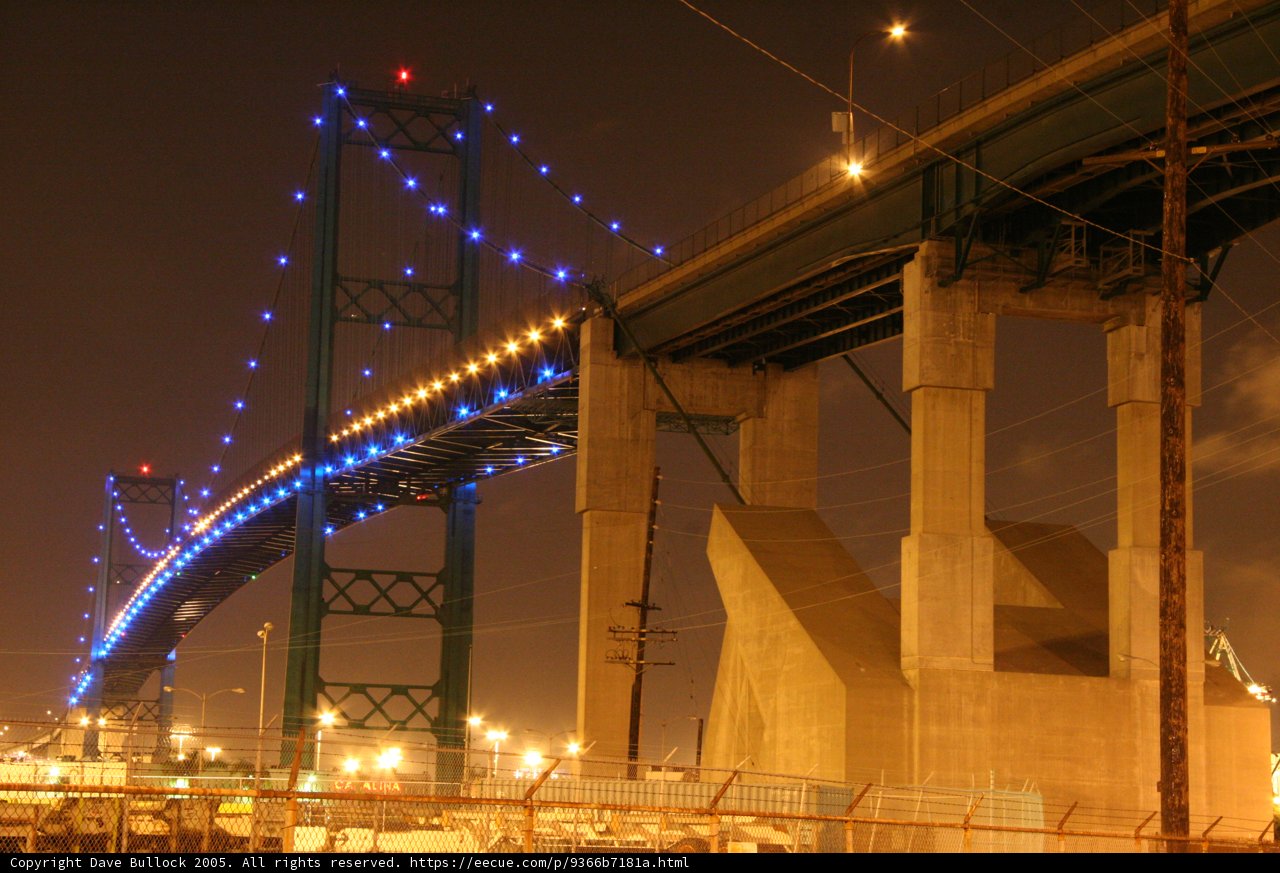 City Lights on Freeway Overpass