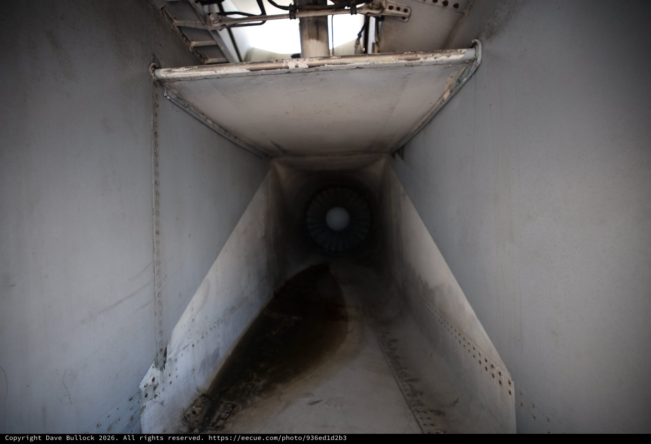 Looking Up Through Aircraft Carrier Exhaust Stack