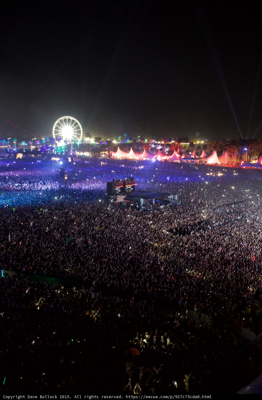 Nighttime Madness at Coachella Music Festival