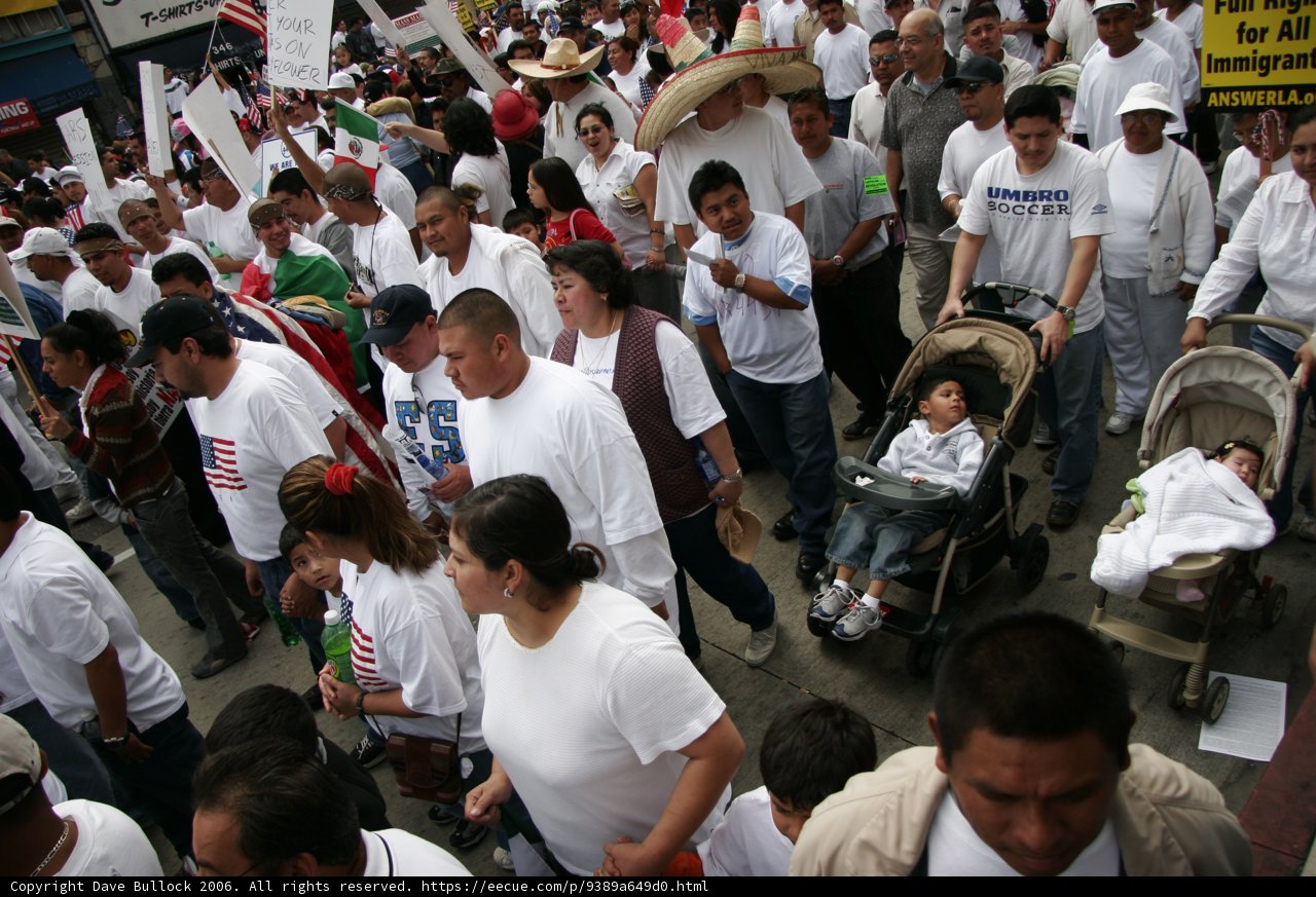 White-clad Crowd Marches for a Cause